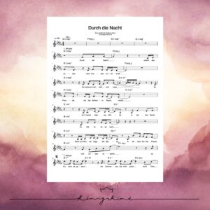 Durch die Nacht- Noten (Leadsheet)