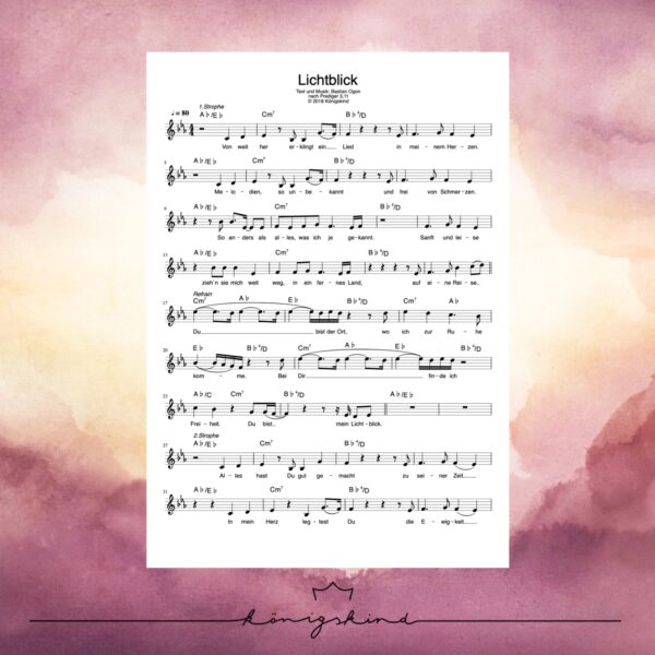 Lichtblick - Noten (Leadsheet)