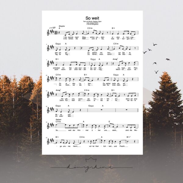So weit - Noten (Leadsheet)